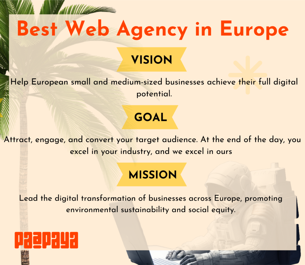 This picture shows the best web agency's vision, goal, and mission 