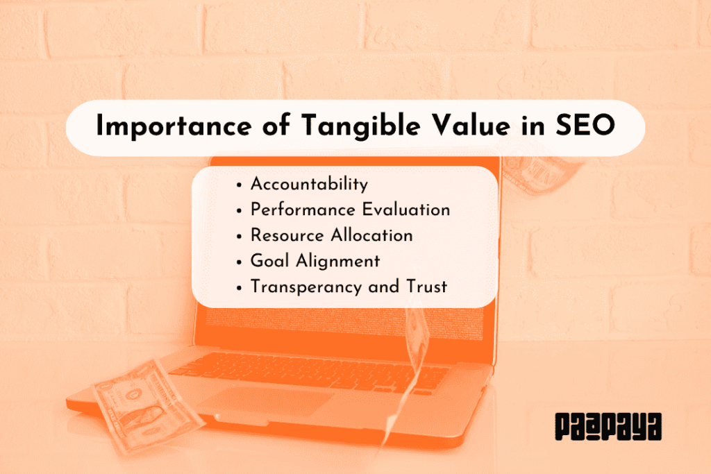 This image shows the importance of tangible value in SEO